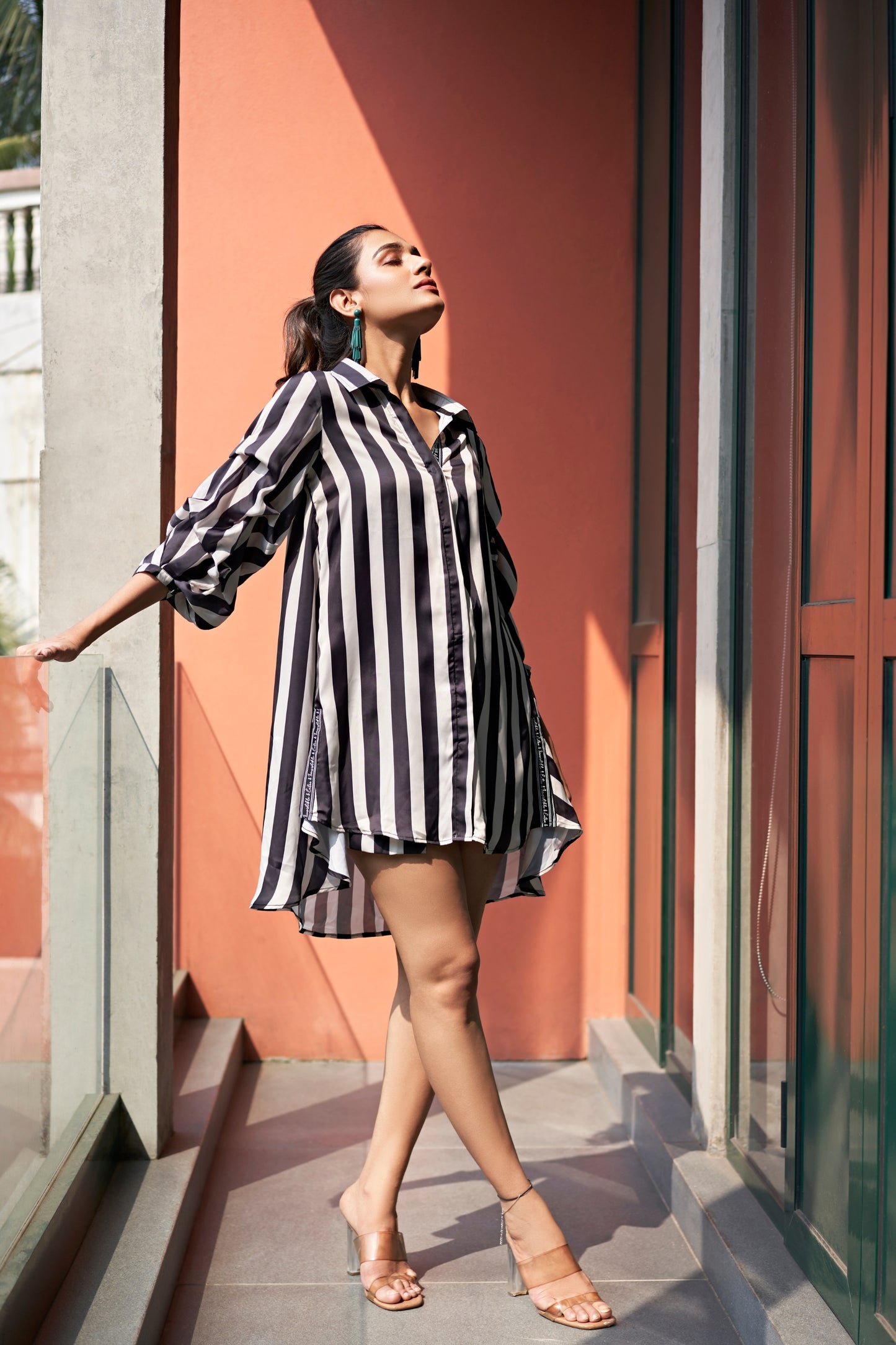 HIGH LOW SHIRT DRESS